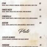 Menu Le Petit Olivier Marrakech August 2023 504120-557800